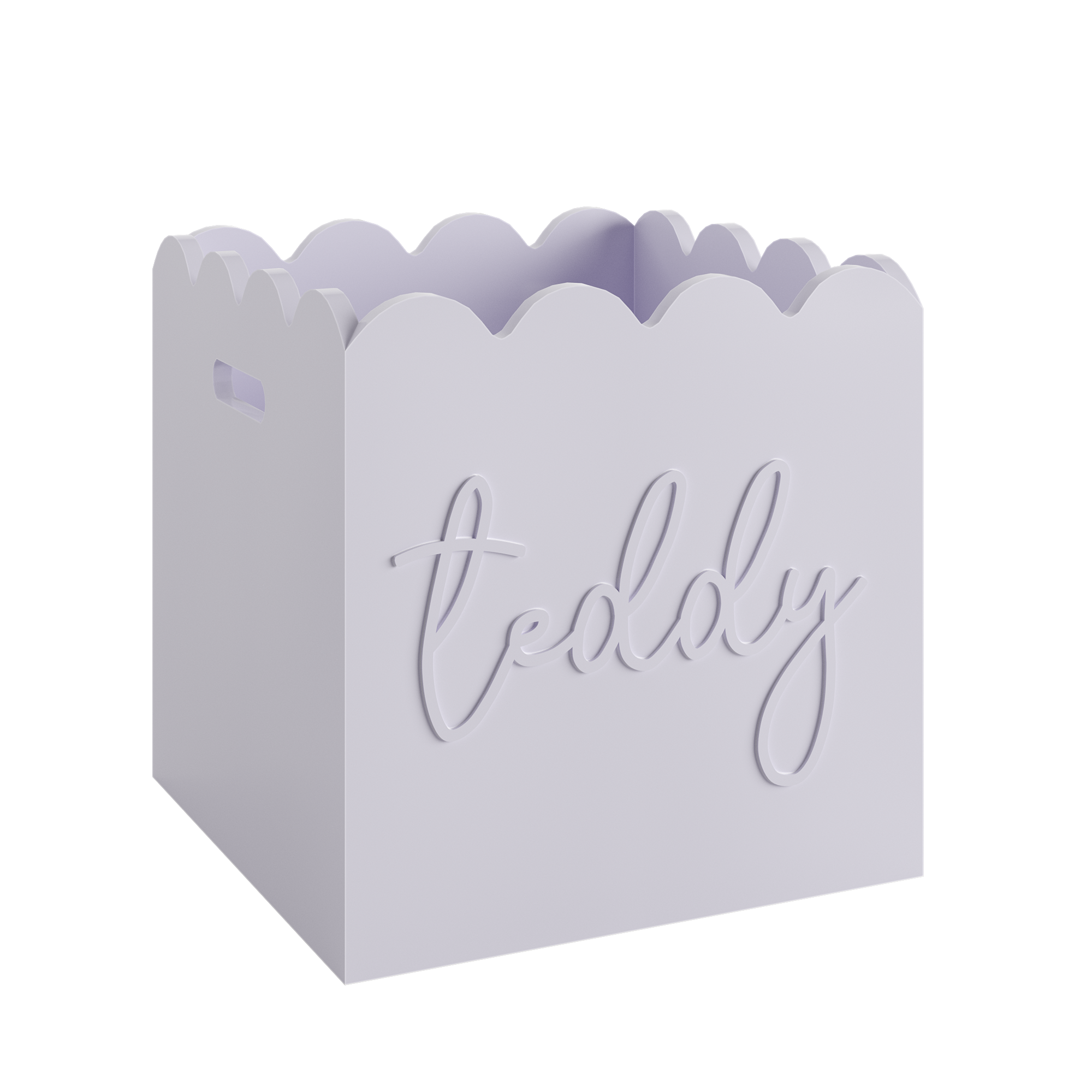 Lilac Teddy Toy Box