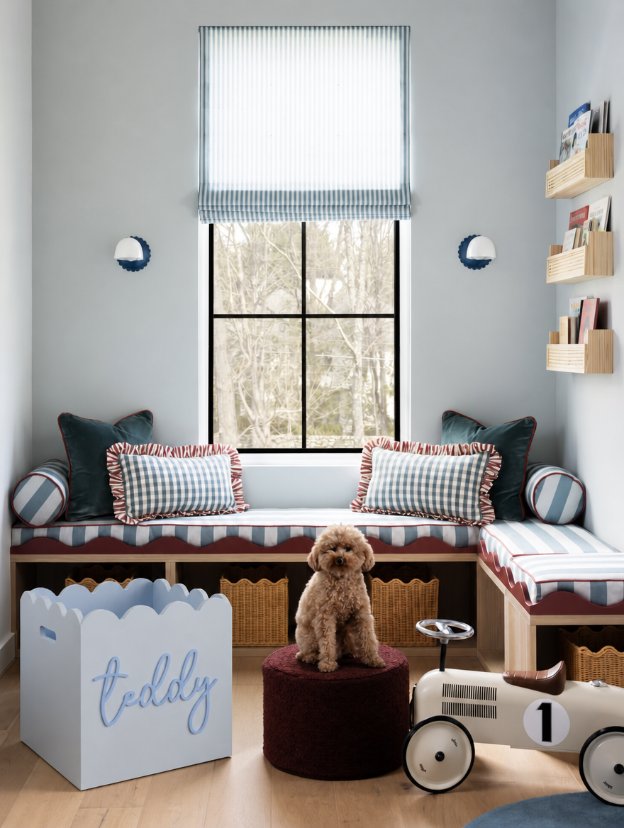 Blue Teddy Toy Box