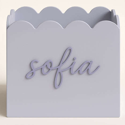Lilac Teddy Toy Box