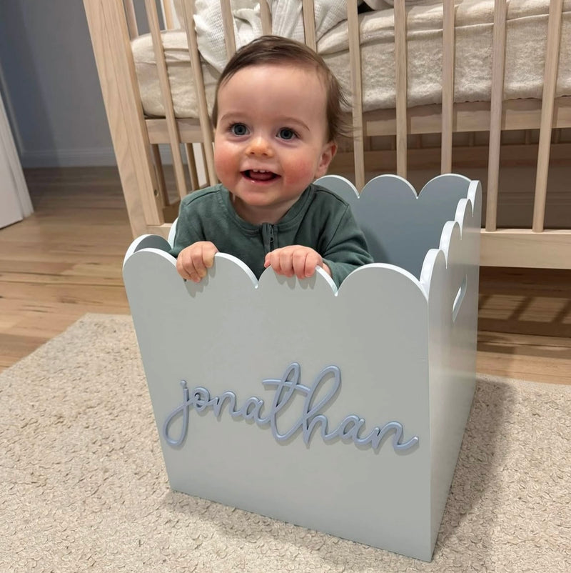 Blue Teddy Toy Box
