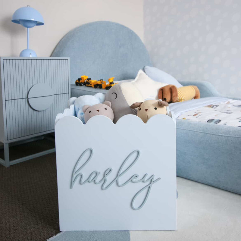 Blue Teddy Toy Box