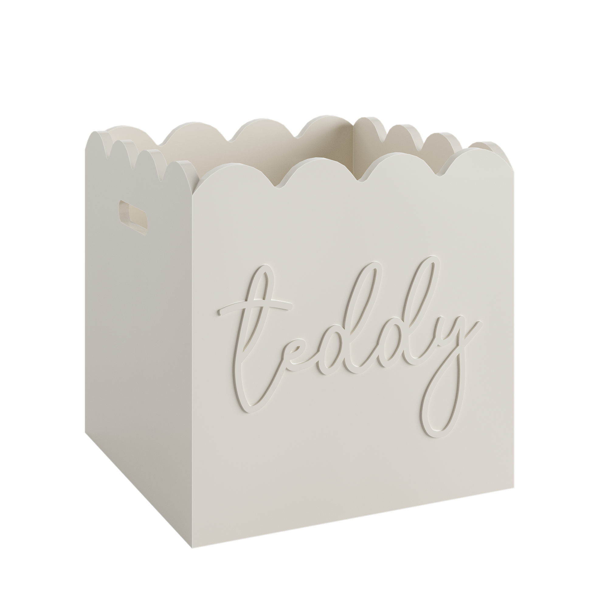 Beige Teddy Toy Box