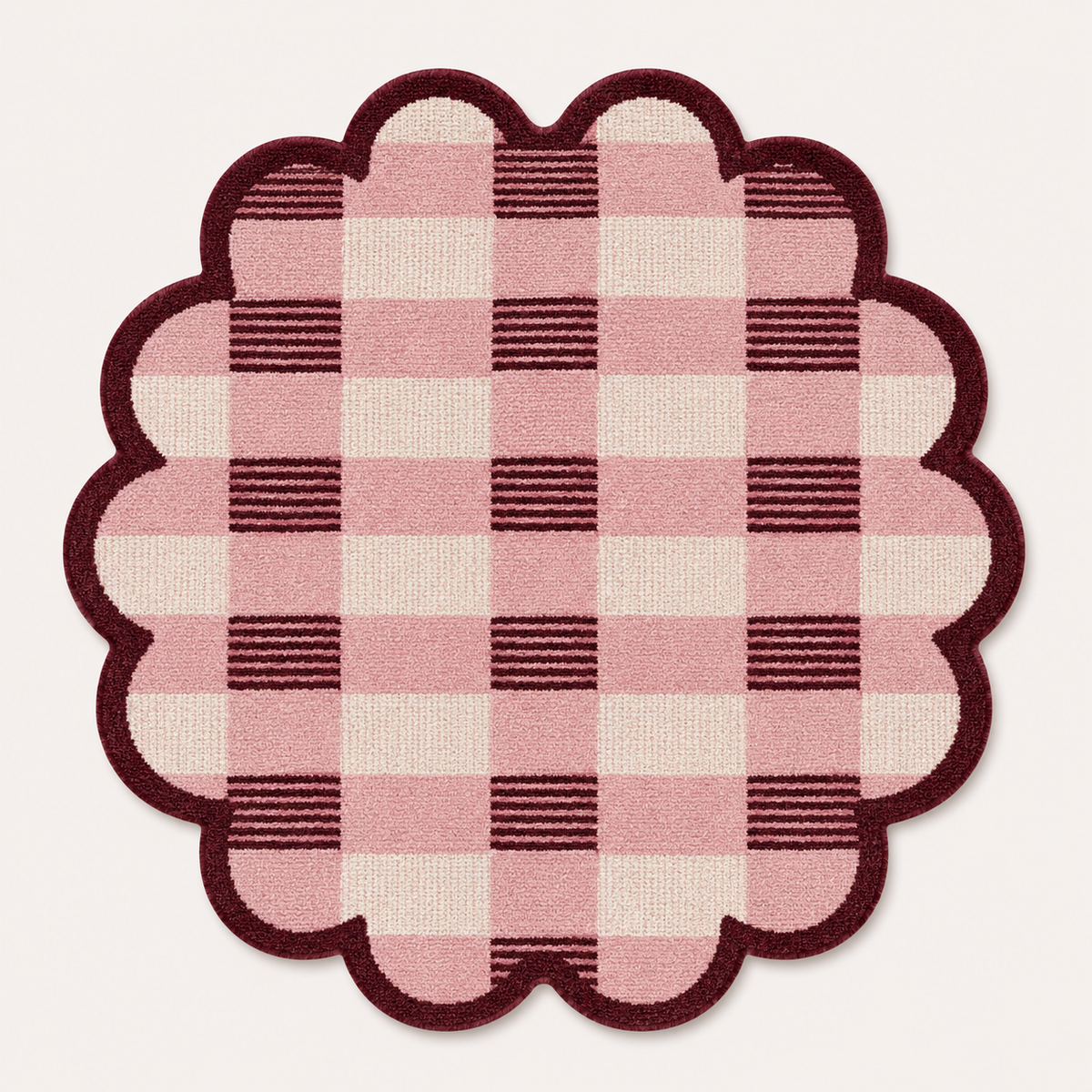 Pure wool, a soft gingham check and
