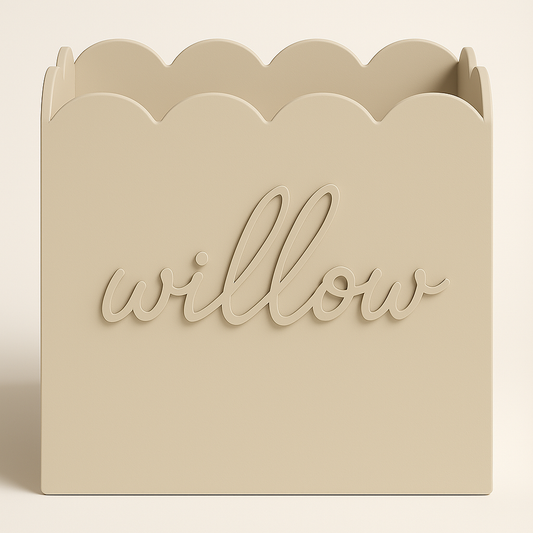 Beige Teddy Toy Box