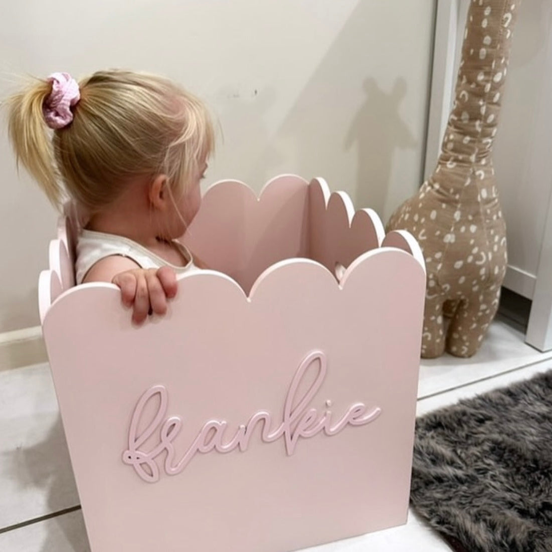 Pink Teddy Toy Box