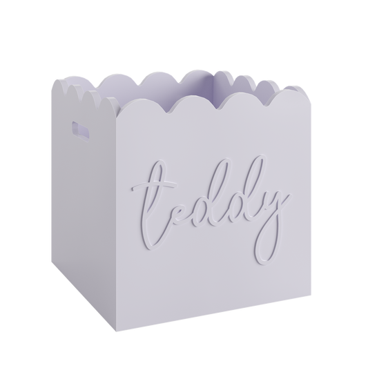 Lilac Teddy Toy Box